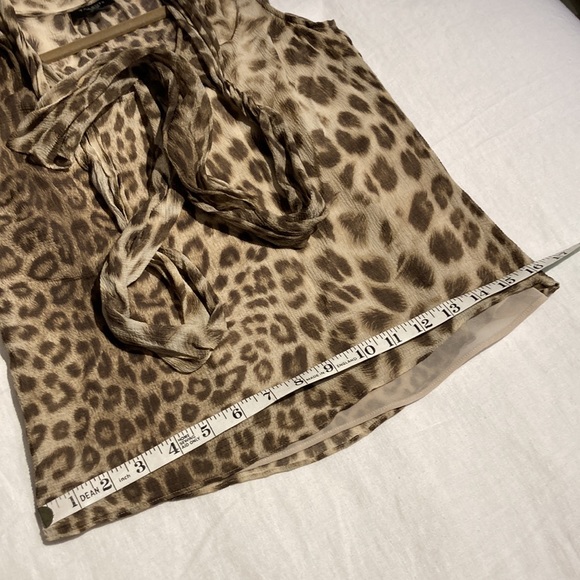 Talbots leopard sleeveless blouse bowtie cami 4P - Picture 8 of 16